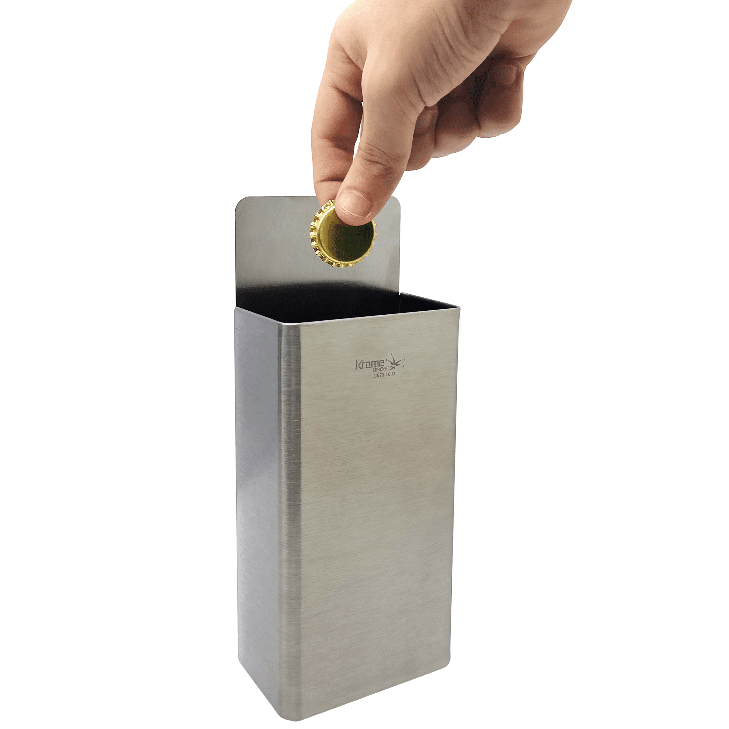 Barobjects Stainless Steel Bottle Cap Catcher- Wall Mount - C573