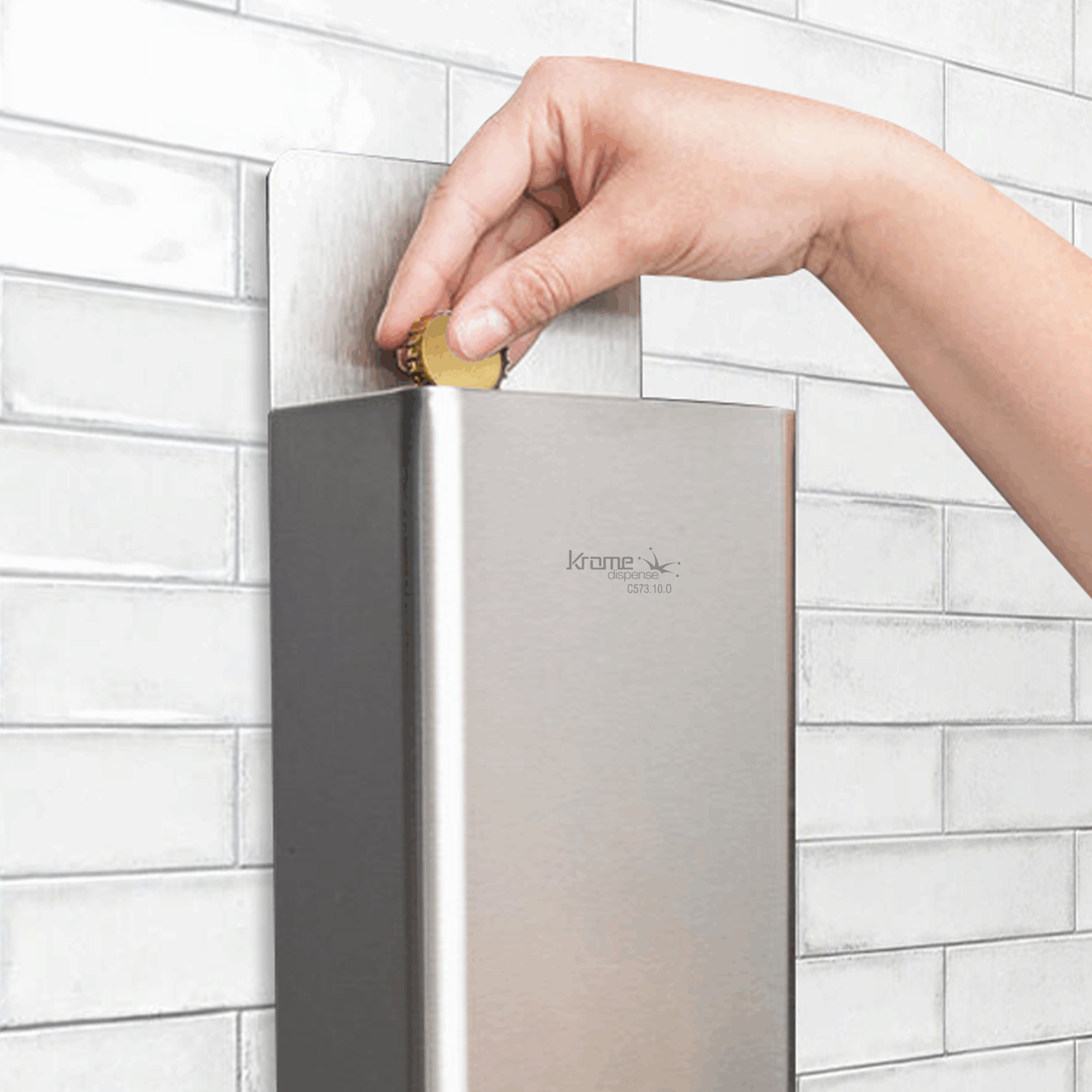 Barobjects Stainless Steel Bottle Cap Catcher- Wall Mount - C573