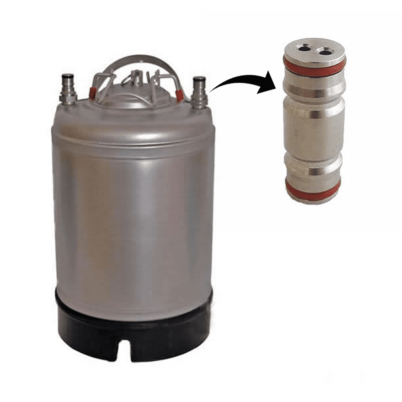 Ball Lock Keg (free flowing) QD Jumper Post for Cleaning - Image 3