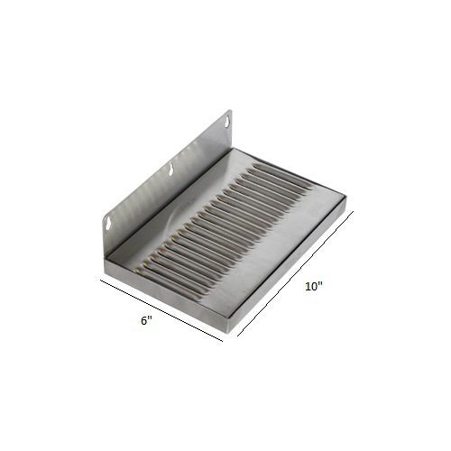 10″ X 6″ Wall Mount Drip Tray – Brushed Stainless – Without Drain - Image 3