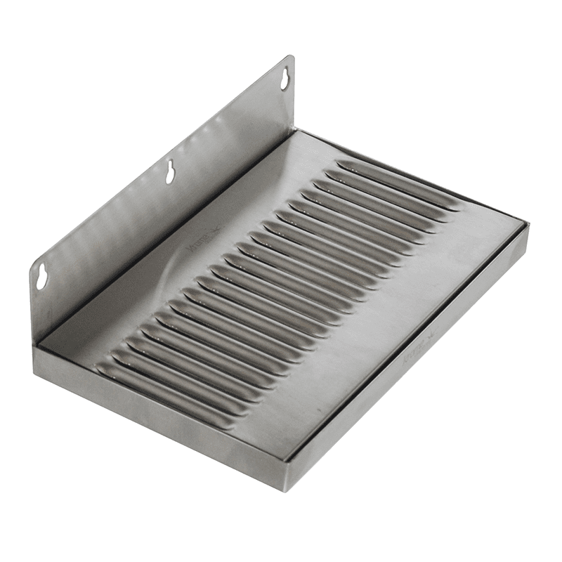 10″ X 6″ Wall Mount Drip Tray – Brushed Stainless – Without Drain