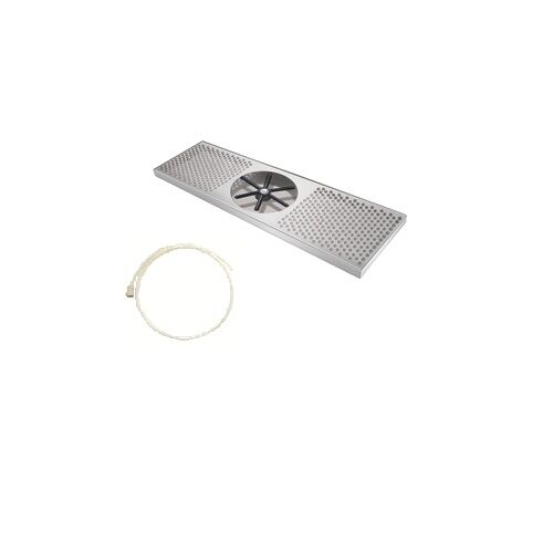 Center Spray Glass Rinser With Drip Tray and Drain Assembly - Image 3