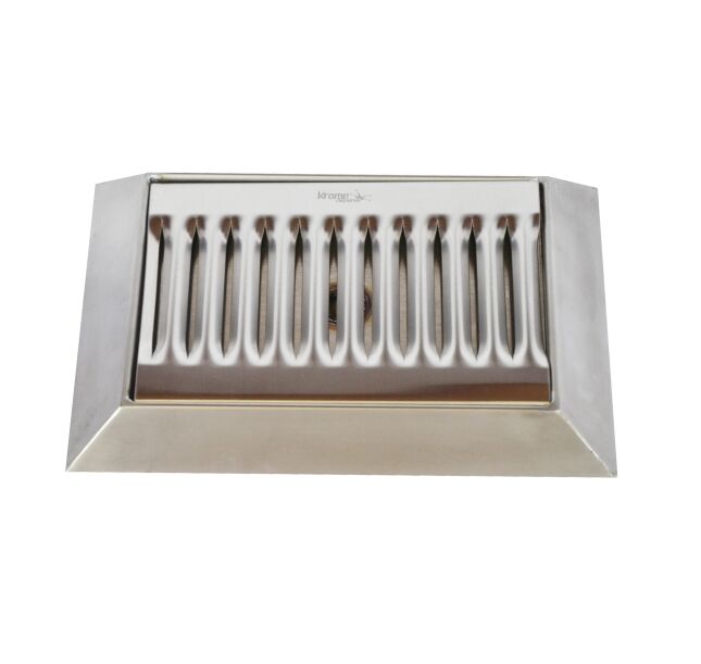 9″ x 6-1/2″ Beveled Edge Drip Tray with Drain