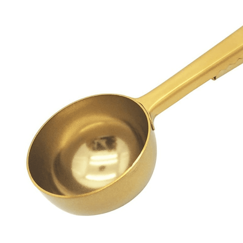 Coffee Scoop with Bag Clip - Vibrant Gold (Pack of 10) - Image 5
