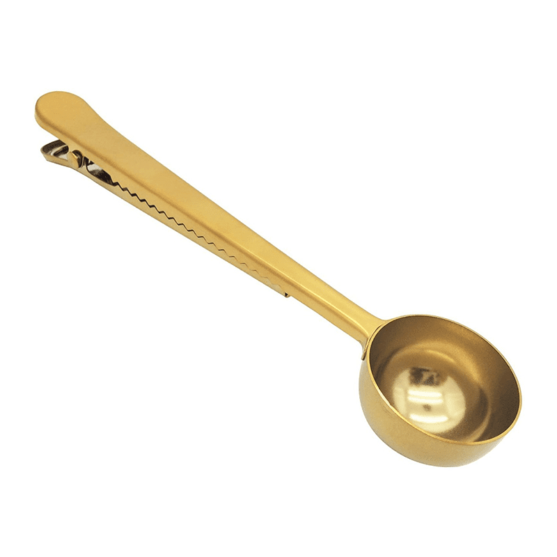 Coffee Scoop with Bag Clip - Vibrant Gold (Pack of 10) - Image 3