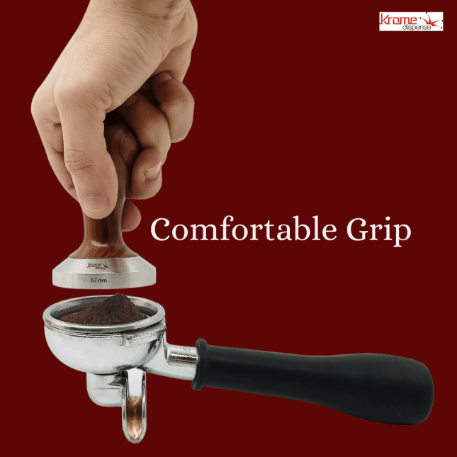 Wooden Espresso Coffee Tamper with Teak Handle - Image 8