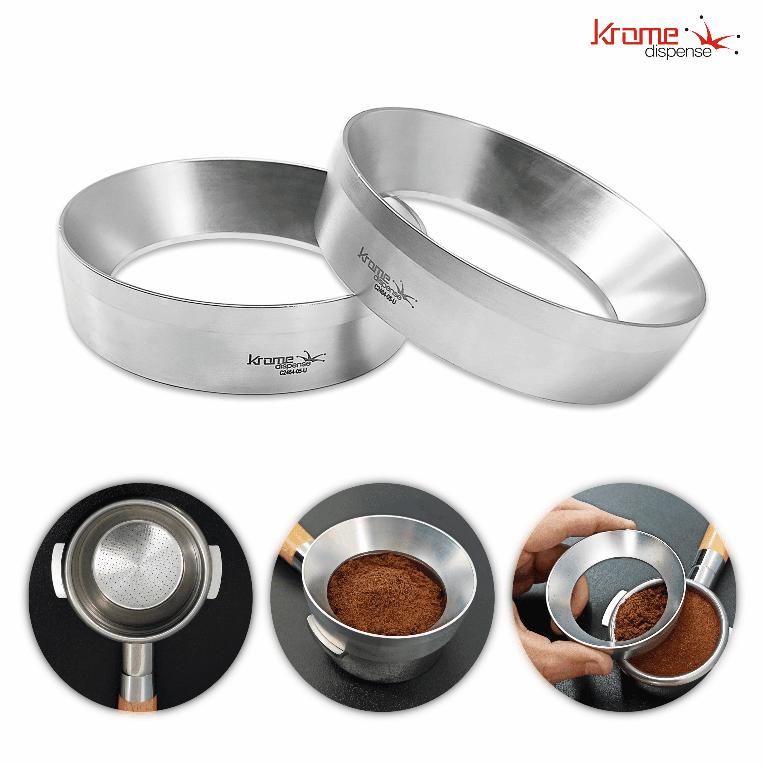 Aluminum Dosing Ring/Funnel - 57mm - Image 3