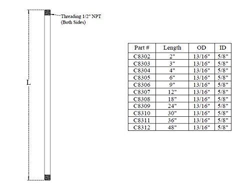 1/2" IPS X 18" Long CP Nipple - Image 4
