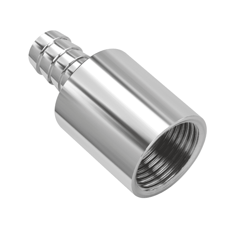 Pump Connector with Hose Barb - Chrome Plated Brass (Pack of 3) - Image 2