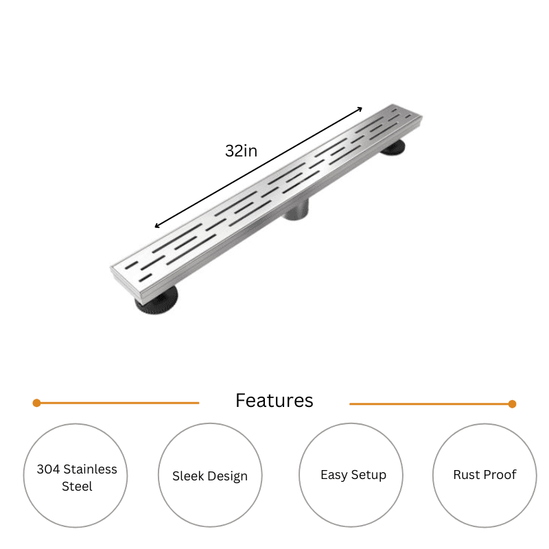 Slotted Pattern Linear Shower Drain - 32" - Image 2
