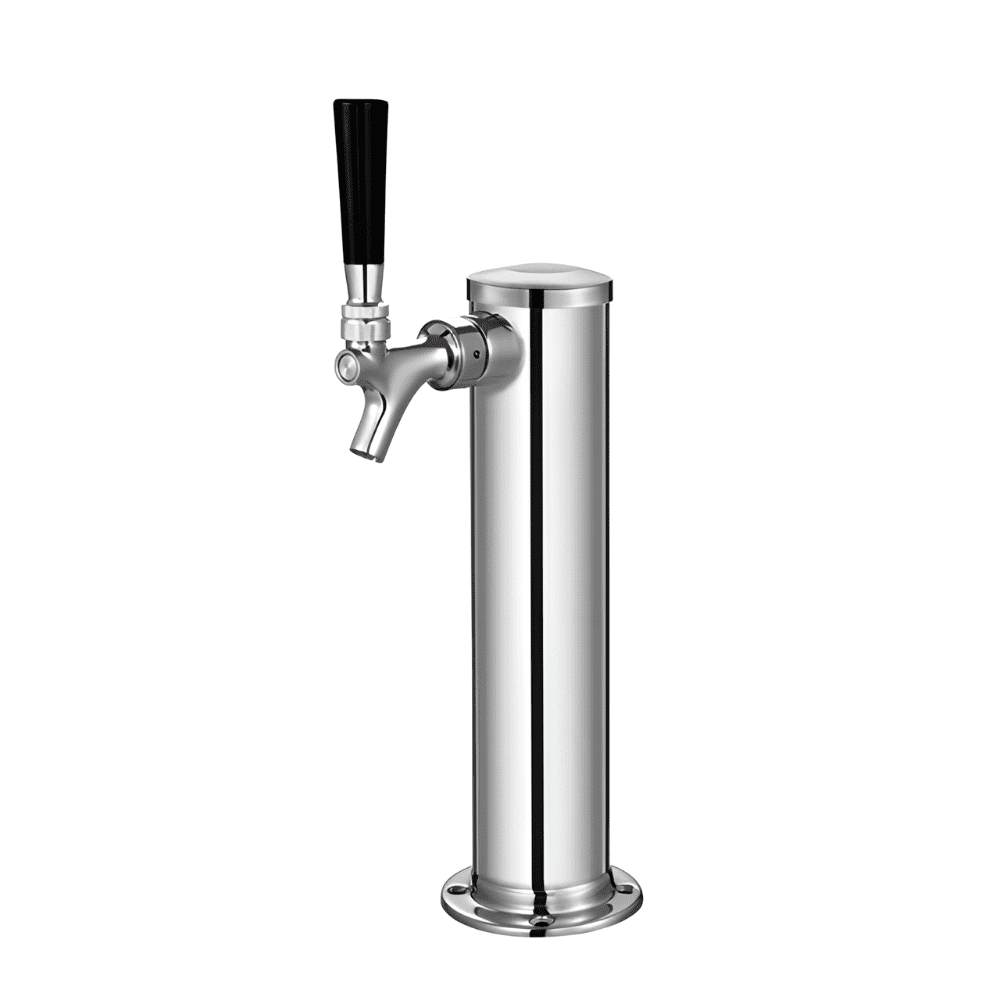 .5 inch stainless steel air cooled beer tower with 1 faucet for kegerator and draft beer dispensing