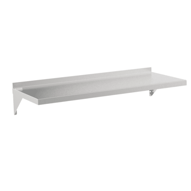 stainless steel solid wall mount shelf.
