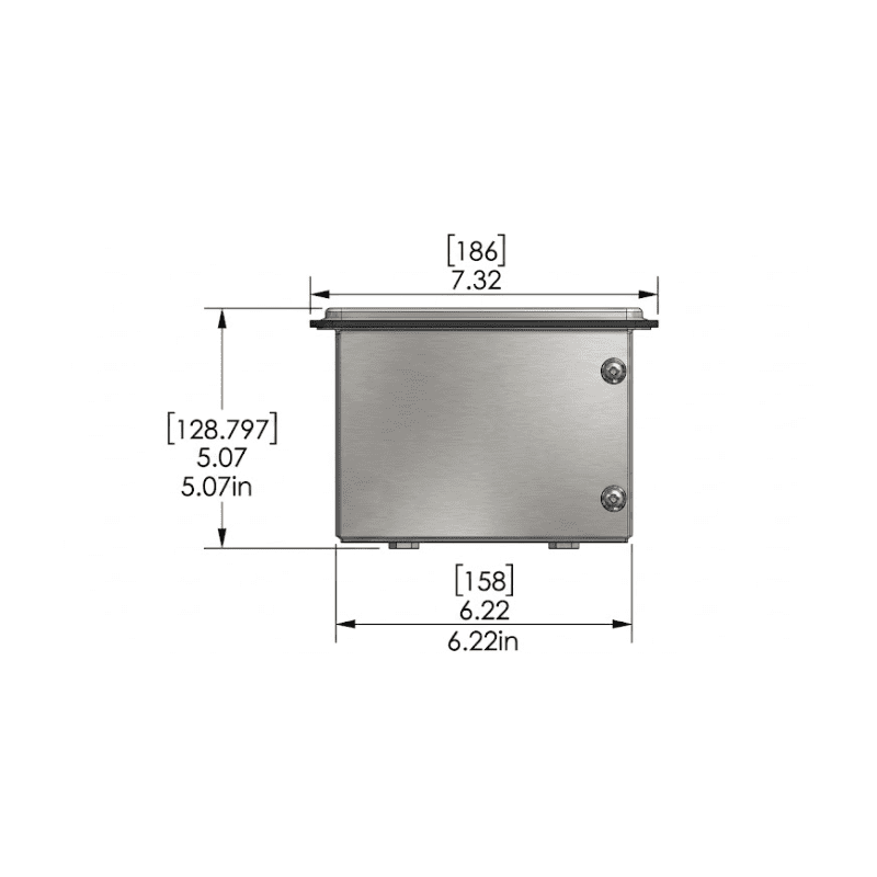7.32"X7.32"X5.07" Stainless Steel Counter Top Knock Box - Image 2