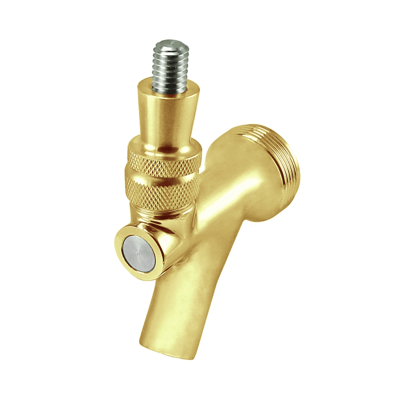 Standard Beer Faucet - Lacquered Polish Brass with Stainless Steel Lever - Image 3