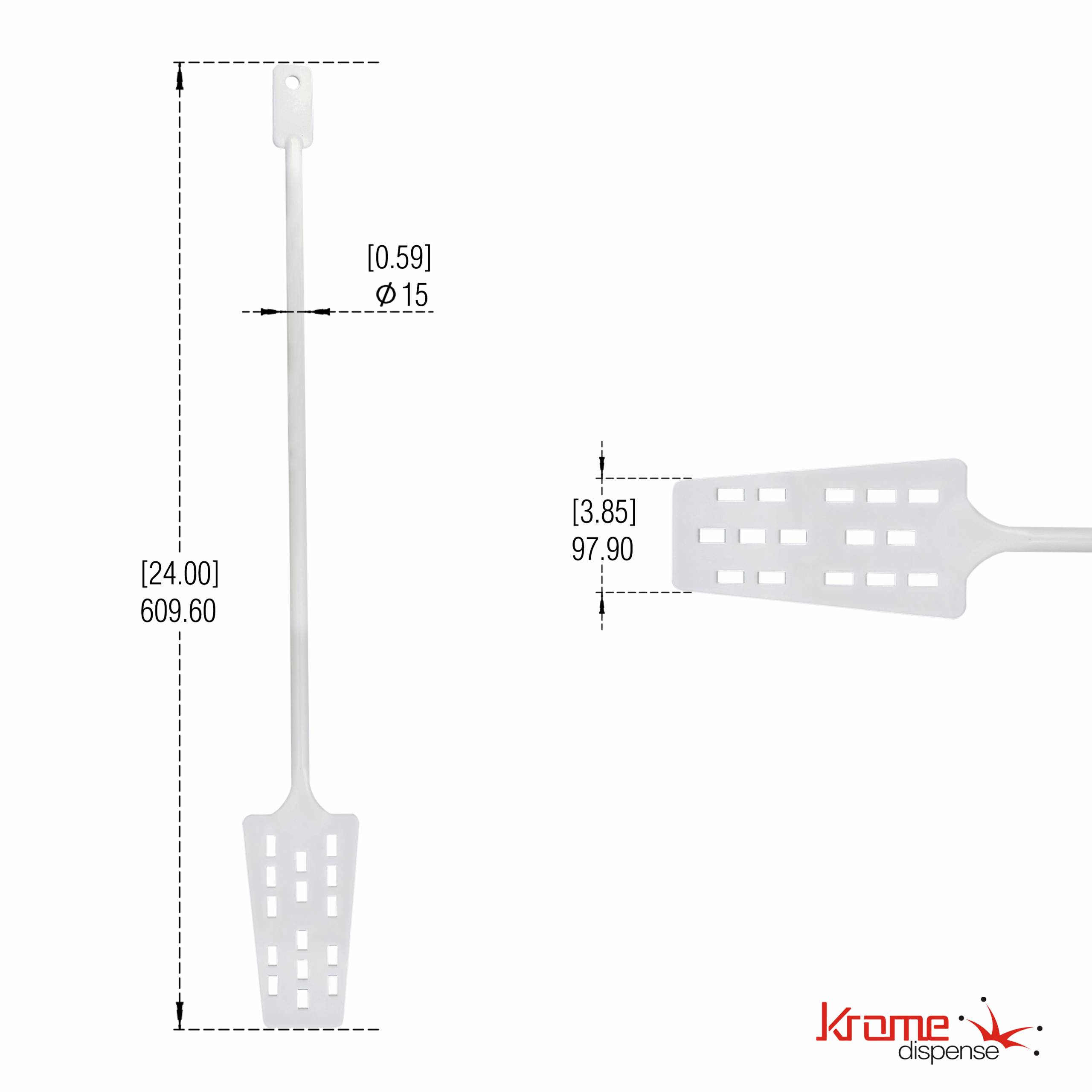 24" Plastic Mash Paddle - Image 3