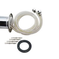 Alternative view of 3″ Column Beer Tower – 2 Faucets With 100% SS Contact – Brushed Stainless – Air Cooled