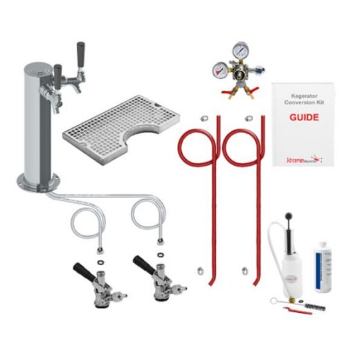 Ultimate Two Faucet Tower Kegerator Conversion Kit- No Tank