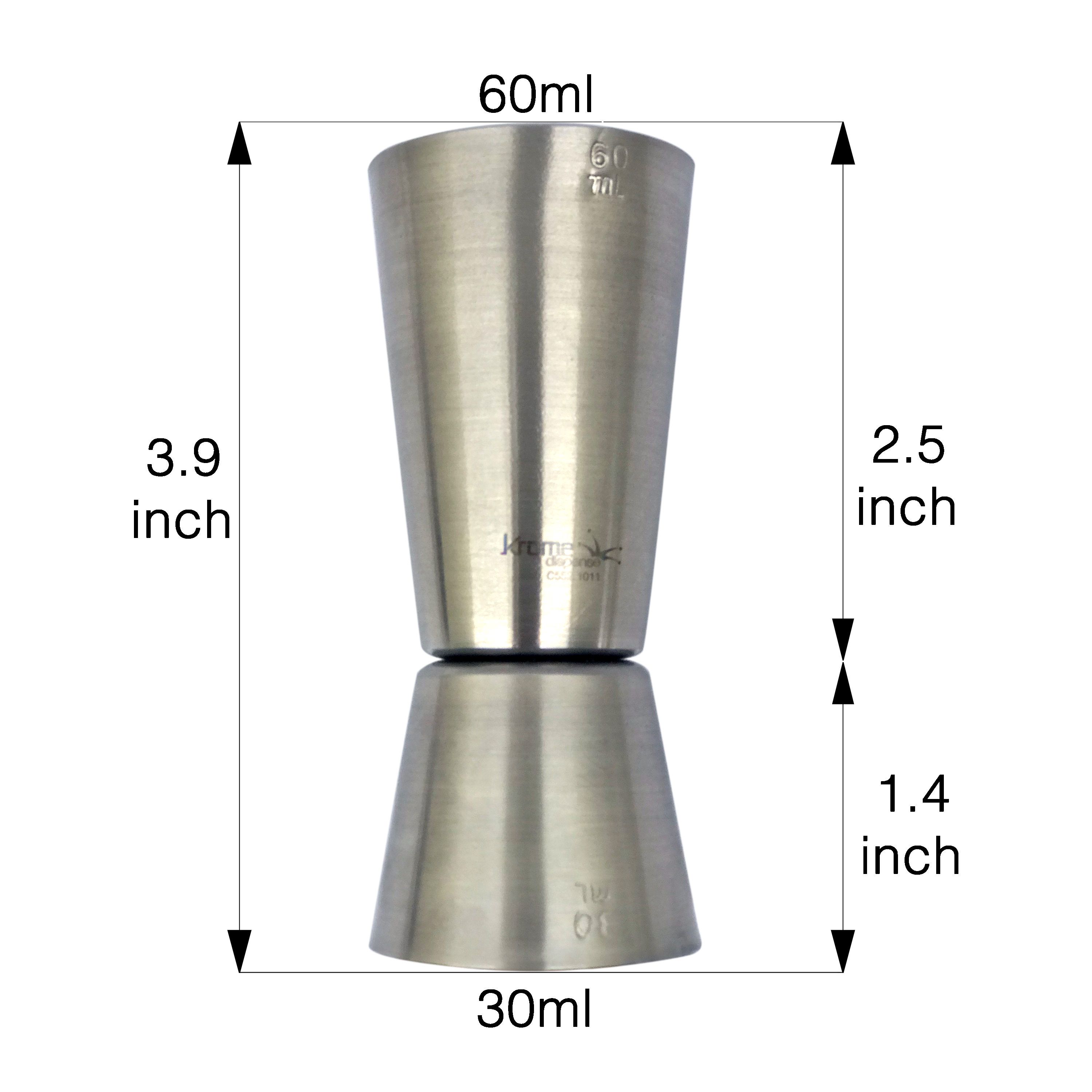 Logo Branded Double Jigger Measuring Cup for Liquor Accurate Cocktail 