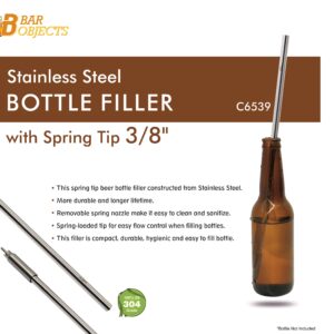 Barobjects - Stainless Steel Bottle Filler with Spring Tip 3/8″- C6539