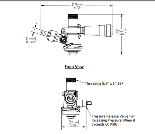Brobjects-D System With Chrome Plated Brass Body and Stainless Steel 304 Probe-C738