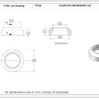 Alternative view of Flare Nylon Washer 1/4"(Pack of 10 Pcs)