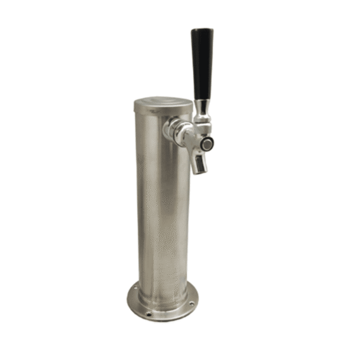 Alternative view of 3″ Column Beer Tower – 1 Faucets With 100% SS Contact – Brushed Stainless – Air Cooled
