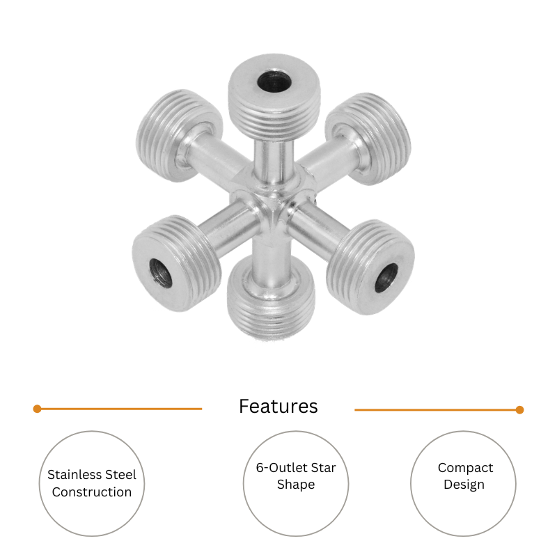 6 Outlet Beer Cleaning Manifold - Image 2