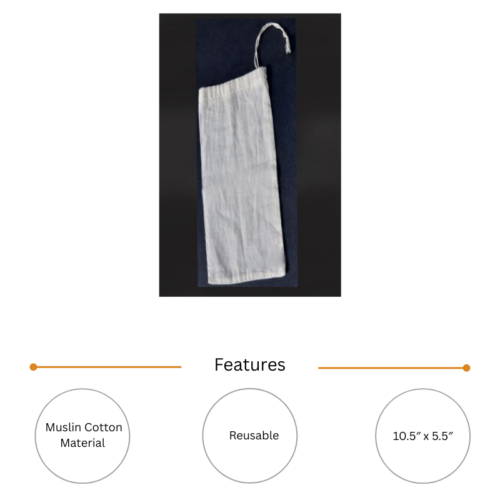 Alternative view of 10.5" x 5.5" Muslin Steeping Bag
