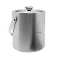 Barobjects Stainless Steel Ice Bucket with Lid