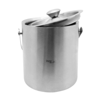 Barobjects Stainless Steel Ice Bucket with Lid