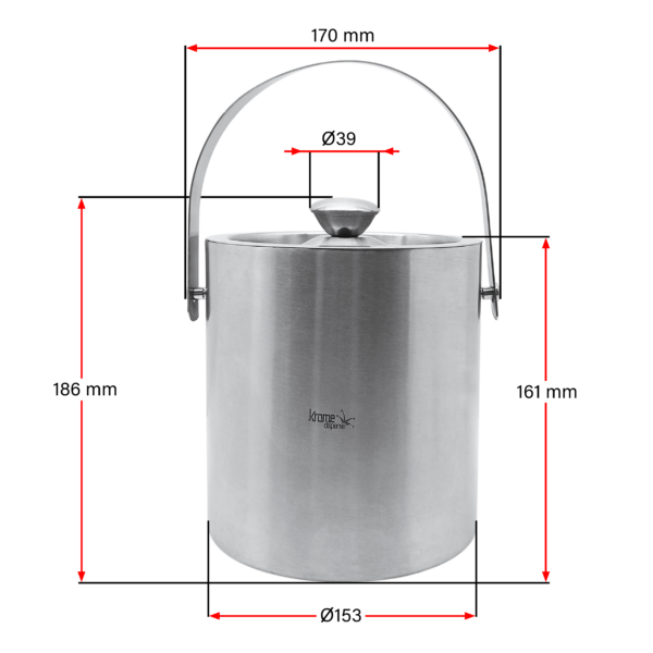 Barobjects Stainless Steel Ice Bucket with Lid