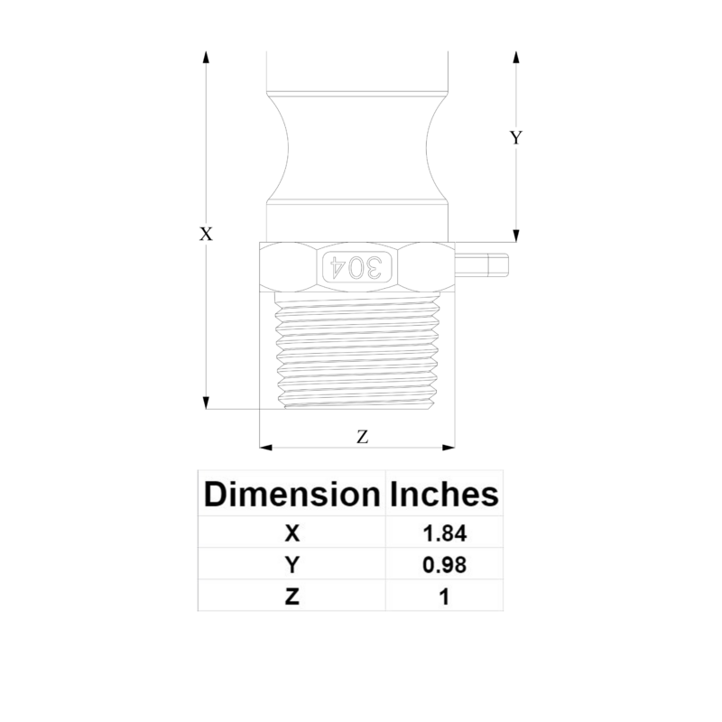 Camlock Adapter Camlock Hose Fittings Male Camlock Fitting