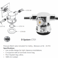 Barobjects- D System Keg Coupler – Low Profile-C721