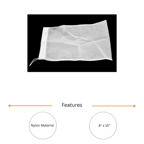 Alternative view of 8″ x 15″ Nylon Hop Straining Bag