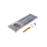 Side Spray Glass Rinser Drip Tray- Brushed Stainless - With Drain