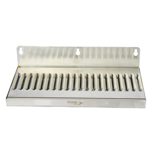 Alternative view of 12″ x 6″ Wall Mount Drip Tray – Brushed Stainless – Without Drain