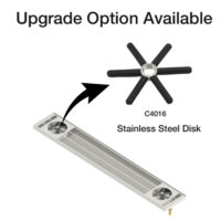 Alternative view of 45ʺ x 7ʺ Triple Glass Rinser Drip Tray - Brushed Stainless