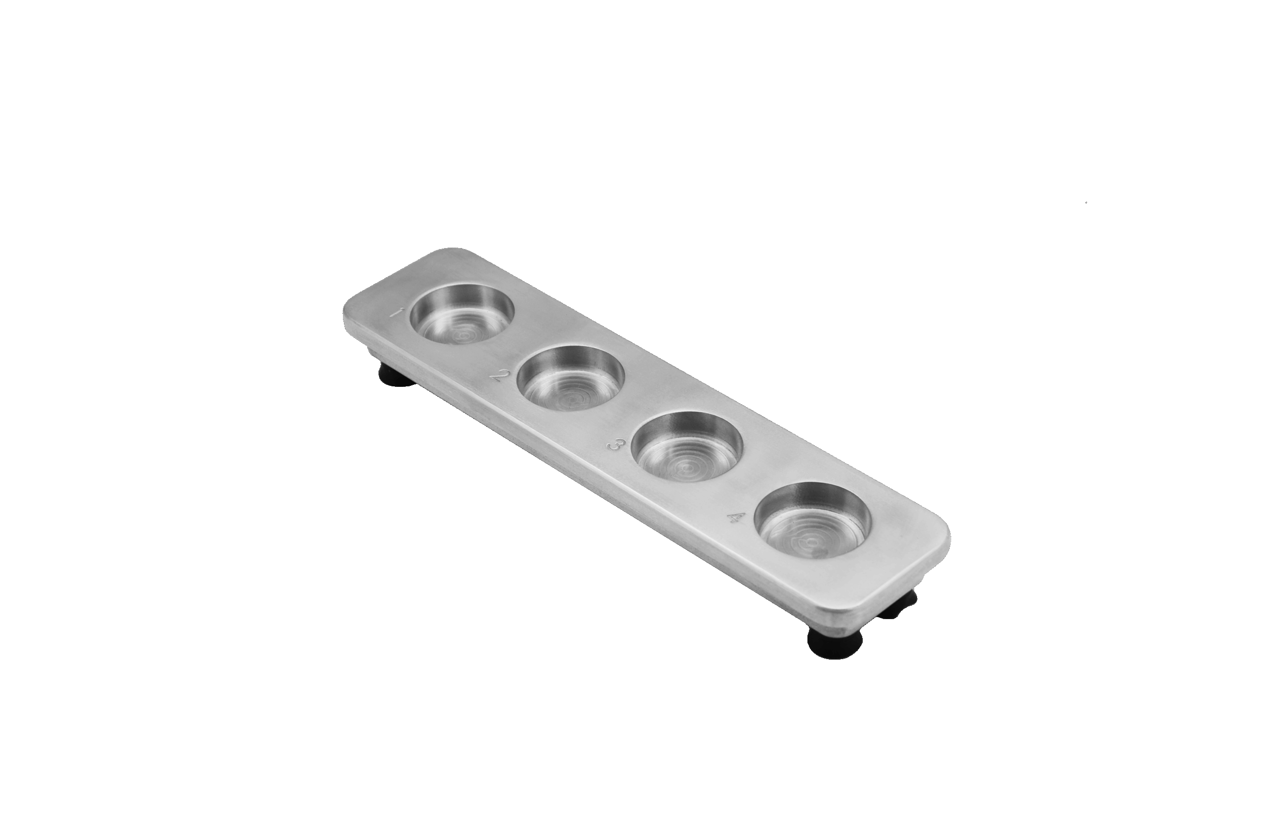 Aluminium Beer Sampling Tray with Four Beer Glasses - Image 2