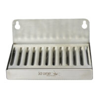 Alternative view of 6″ x 4″ Wall Mount Drip Tray – Brushed Stainless – With Drain