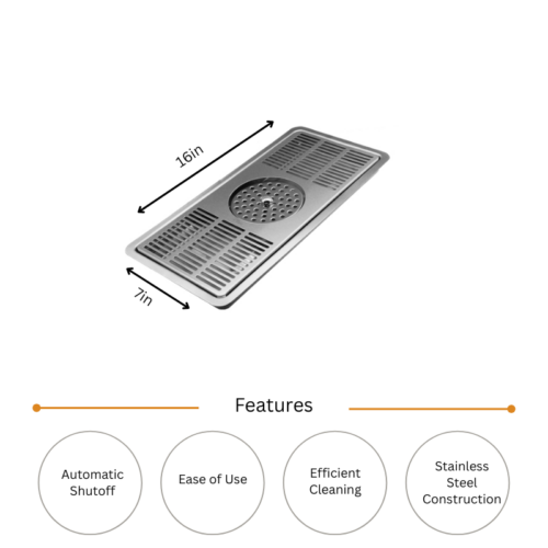 Alternative view of Glass Rinser Drip Tray 16″ x 7″