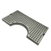 14″ x 8″ Cut Out Surface Mount Drip Tray – Brushed Stainless – 4″ Column - Image 3