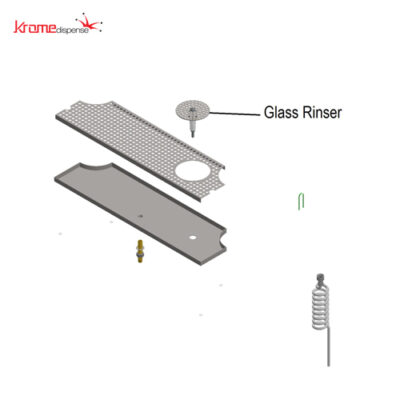 Replacement Glass Rinser for Drip Tray - Replacement