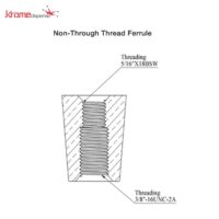 Alternative view of Faucet Handle Ferrule - Gold PVD Finish-Non-Through Thread