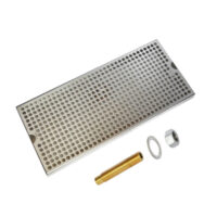 Alternative view of 18″ x 8″ Surface Drip Tray – Brushed Stainless – With Drain