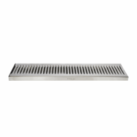 45″ x 5″ Surface Drip Tray – Brushed Stainless – With Drain