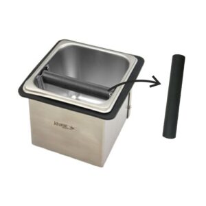 Barobjects - 7.32"x 7.32"x 5.07": Stainless Steel Counter Top Knock Box - C1881