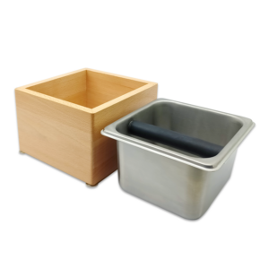 Barobjects - 7.32″ x 6.85″ x 5.08″ Wooden Counter Top espresso Knock Box - C881