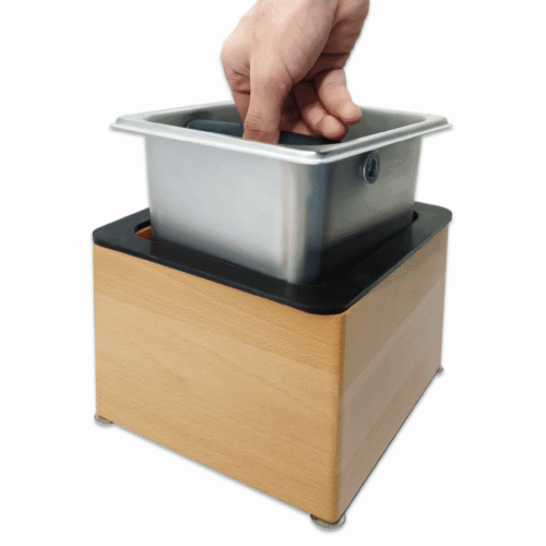 Barobjects - 7.32″ x 6.85″ x 5.08″ Wooden Counter Top Knock Box - C881