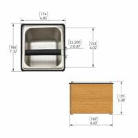 Barobjects - 7.32″ x 6.85″ x 5.08″ Wooden Counter Top Knock Box - C881