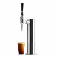 Alternative view of Nitro Coffee Tower - 1 Faucet with 100% SS Contact - SS Polished - Air Cooled- NSF Certified
